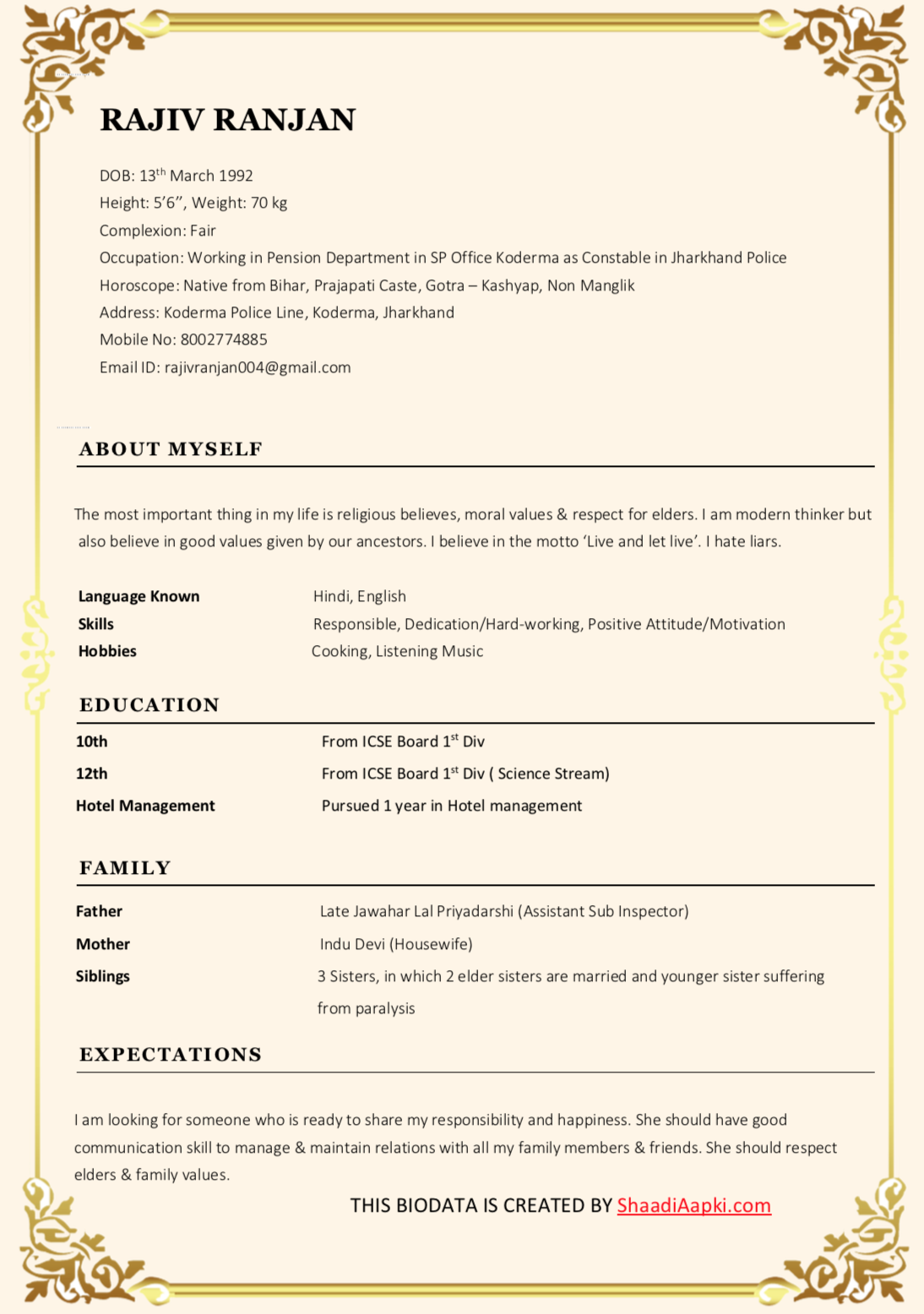  biodata format for marriage premium templates