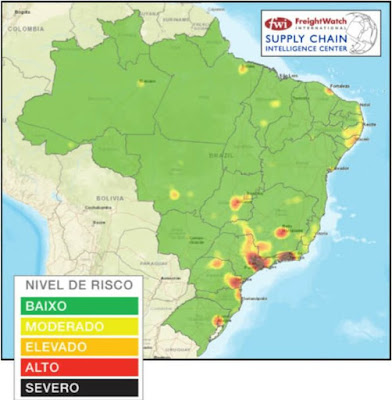 Mapa de Risco em Roubo de Cargas Mapa de Risco em Roubo de Cargas