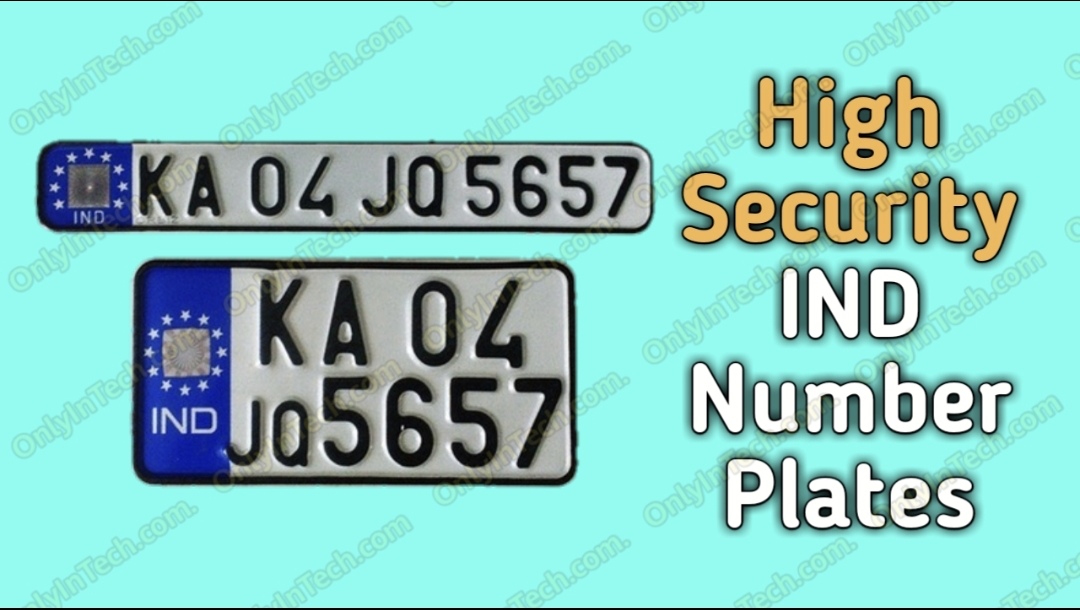 Number Plate Design WIth Ind Bullet Number Plate Logo
