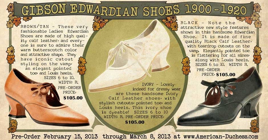 edwardian era women's shoes
