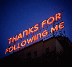 Thanks for Following