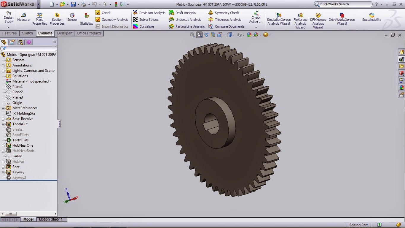 How to Make Spur SolidWorks Tutorial