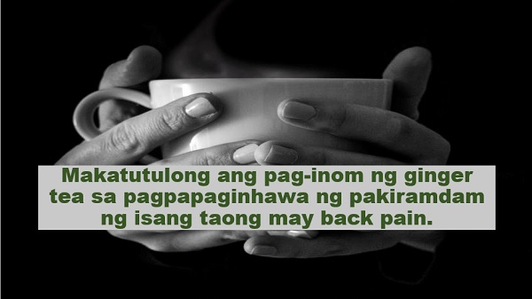 After a long and tiring day, many of us experience back pain; which makes it difficult for us to sit, stand, and even sleep. Therefore, we should be aware of the effective home remedies for back pain.  Advertisement      "Body pain such as arm, leg, abdomen, and back is indeed debilitating. In case of back pain, it gets difficult to sleep, sit, or stand due to the intensity of the pain. Therefore, you should opt for a quick solution," noted Natural Food Series.    Here are some of the effective home remedies for back pain:    1.  Turmeric and milk drink - Consuming a cup of warm milk with a teaspoon of turmeric is said to ease the intensity of the back pain.    2. Placing heating pack on the affected area helps a lot in easing back pain. According to studies, heat therapy is effective due to its analgesic properties. It soothes sore muscles on your back, relieving spasms and pain alike.      3. Taking warm showers to treat back pain is an effective home remedy. Warm water has potential to soothe and heal sore muscles in a person's back. One may apply lavender essential oil after the bath, as well, to speed up the healing process.   4. Pineapple juice is also a good drink for people suffering from back pain. One only needs to blend fresh chunks of pineapple with some water and ice cubes.       Ads   5. Drinking some warm ginger tea can help ease back pain. One must simply boil a cup of water with the freshly cut ginger piece. The person may also add honey. The tea can be consumed twice a day depending on the intensity of the pain.    6. One can treat back pain by massaging it with herbal oils regularly.     7. In many cases, sleeping posture causes back pain. If you sleep on your back and encounter pain frequently, you need to make a few changes in this context. Place a pillow under your knees to support your spine.  Ads  For more tips on how to heal back pain, watch this:    This article was filed under Health, Health news, Healthy life news, Newshealth, Healthy Living, Health blogs, Health benefits, Food, Drinks, Home remedies, and Back pain. 