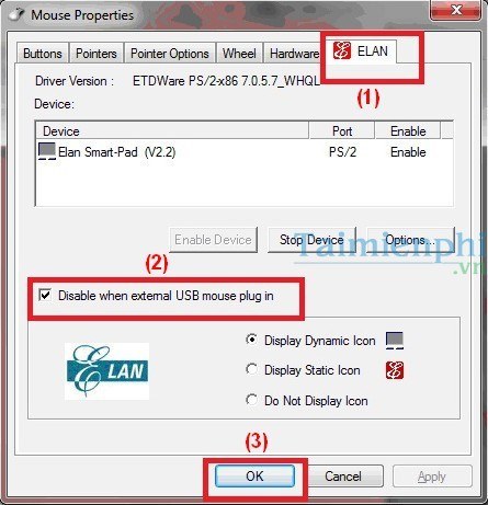 Cách tắt chuột cảm ứng máy tính laptop Asus