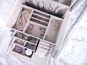 jewellery box with all drawers open