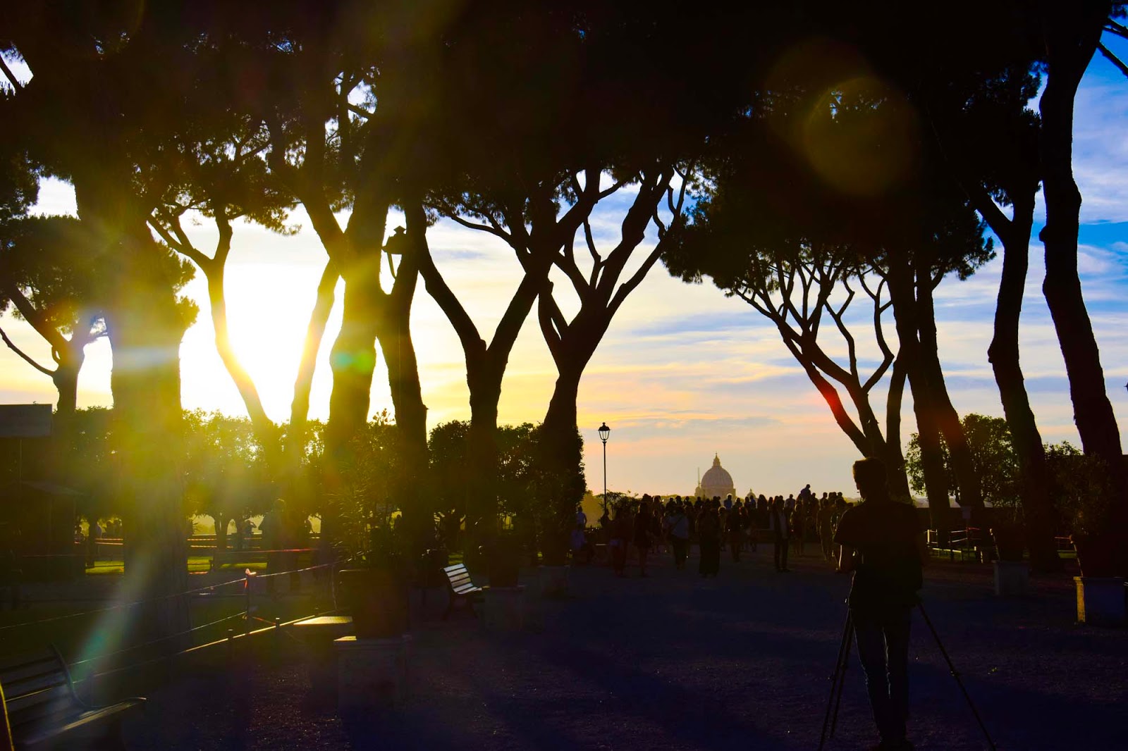 sunset over rome