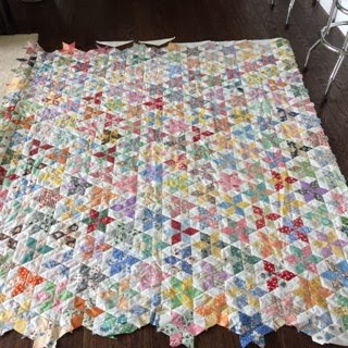 Northern Deb Quilts: Six-Pointed Star Quilt Top is ALMOST DONE