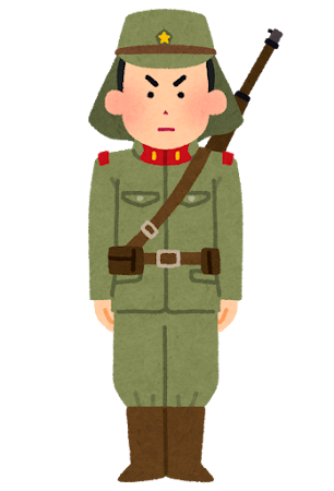 旧日本兵のイラスト（陸軍）