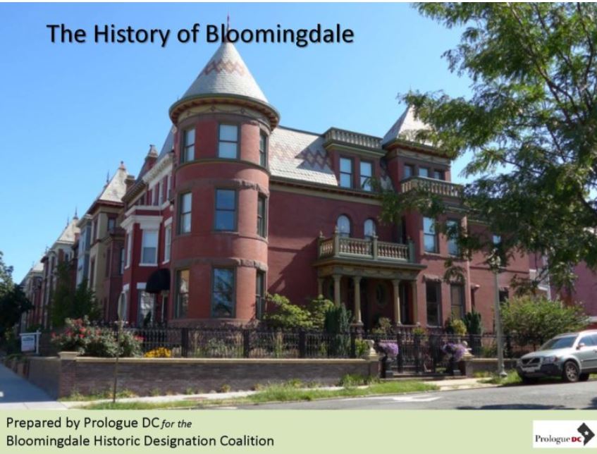 bloomingdale here is the Bloomingdale Historic District presentation by PrologueDC