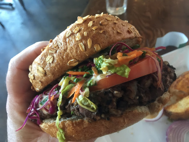 Vegan burger at Vegenation in Las Vegas
