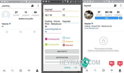 Membuat Screenshot Instagram Palsu di Android Membuat Screenshot Instagram Palsu di Android