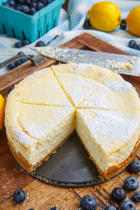 Lemon New York Style Cheesecake with Gingersnap Crust Lemon New York Style Cheesecake with Gingersnap Crust