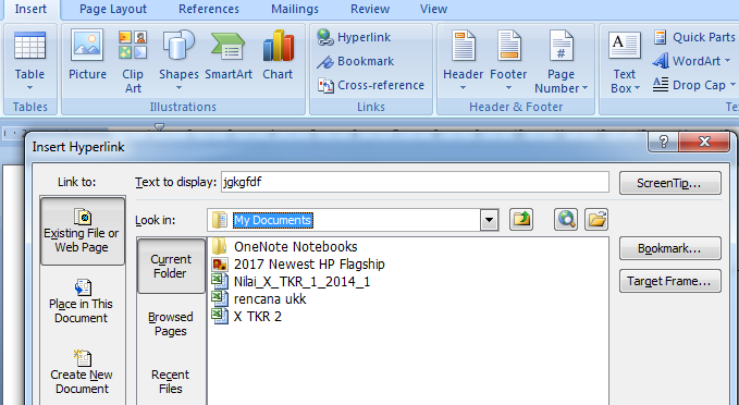 cara membuat hyperlink di microsoft word tutorial ms word di word