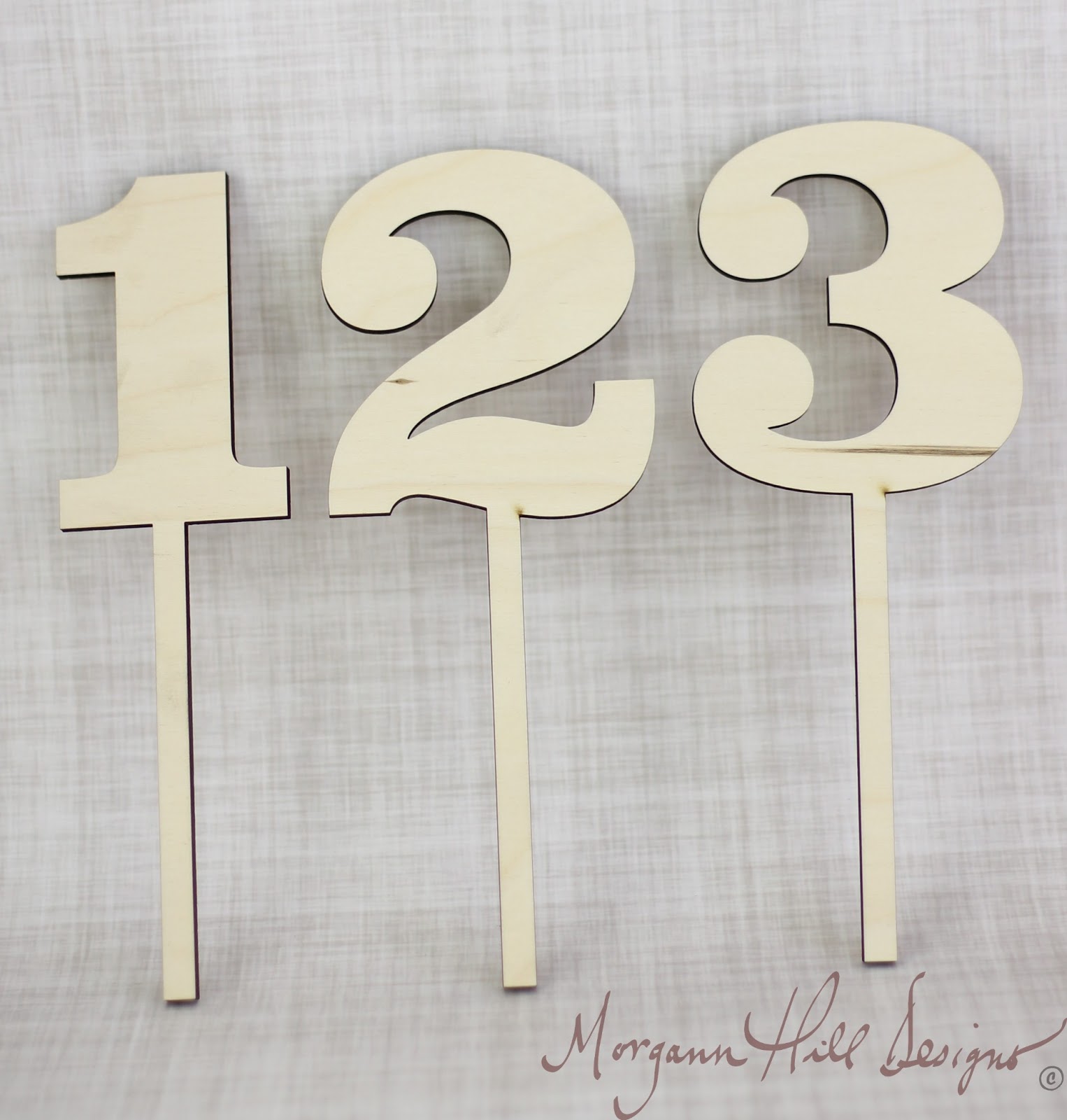 Hill Designs DIY Wood Table Numbers Rustic Wedding Decor