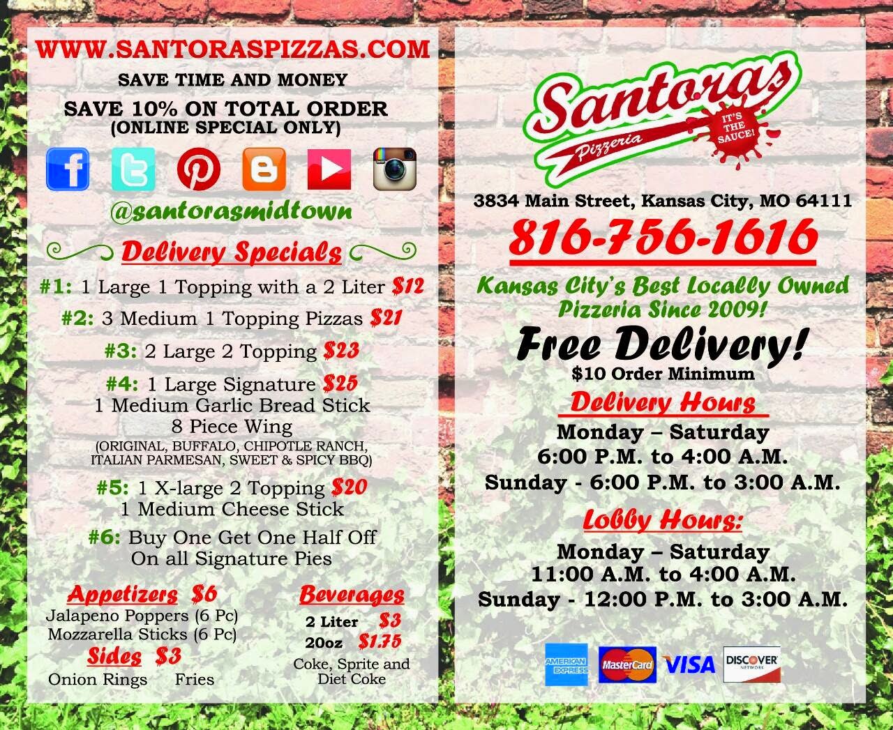 Santora's Pizza News Midtown KC