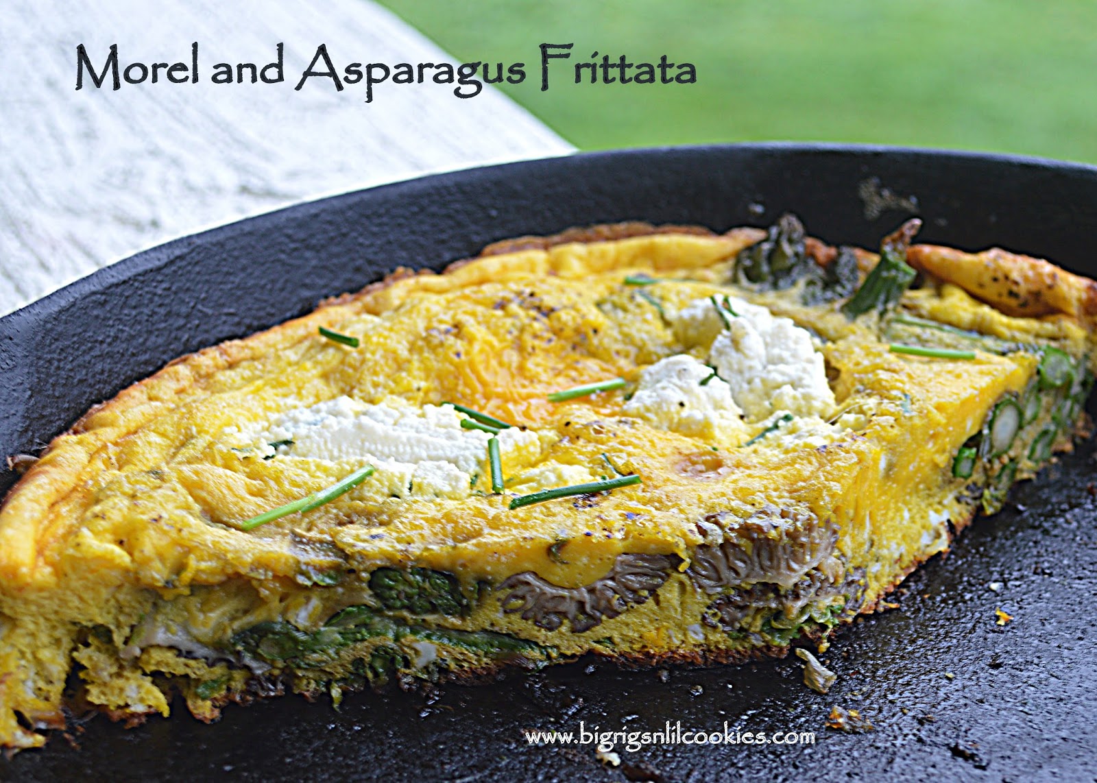 Big Rigs 'n Lil' Cookies Morel & Asparagus Frittata