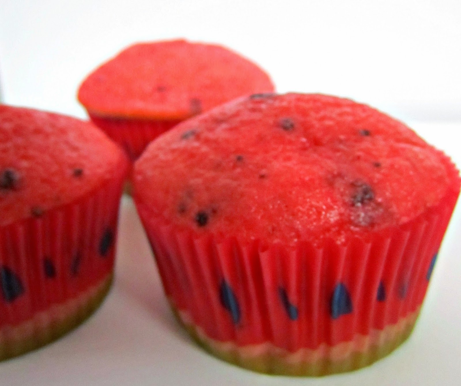 Fizzy Party Watermelon Cupcakes
