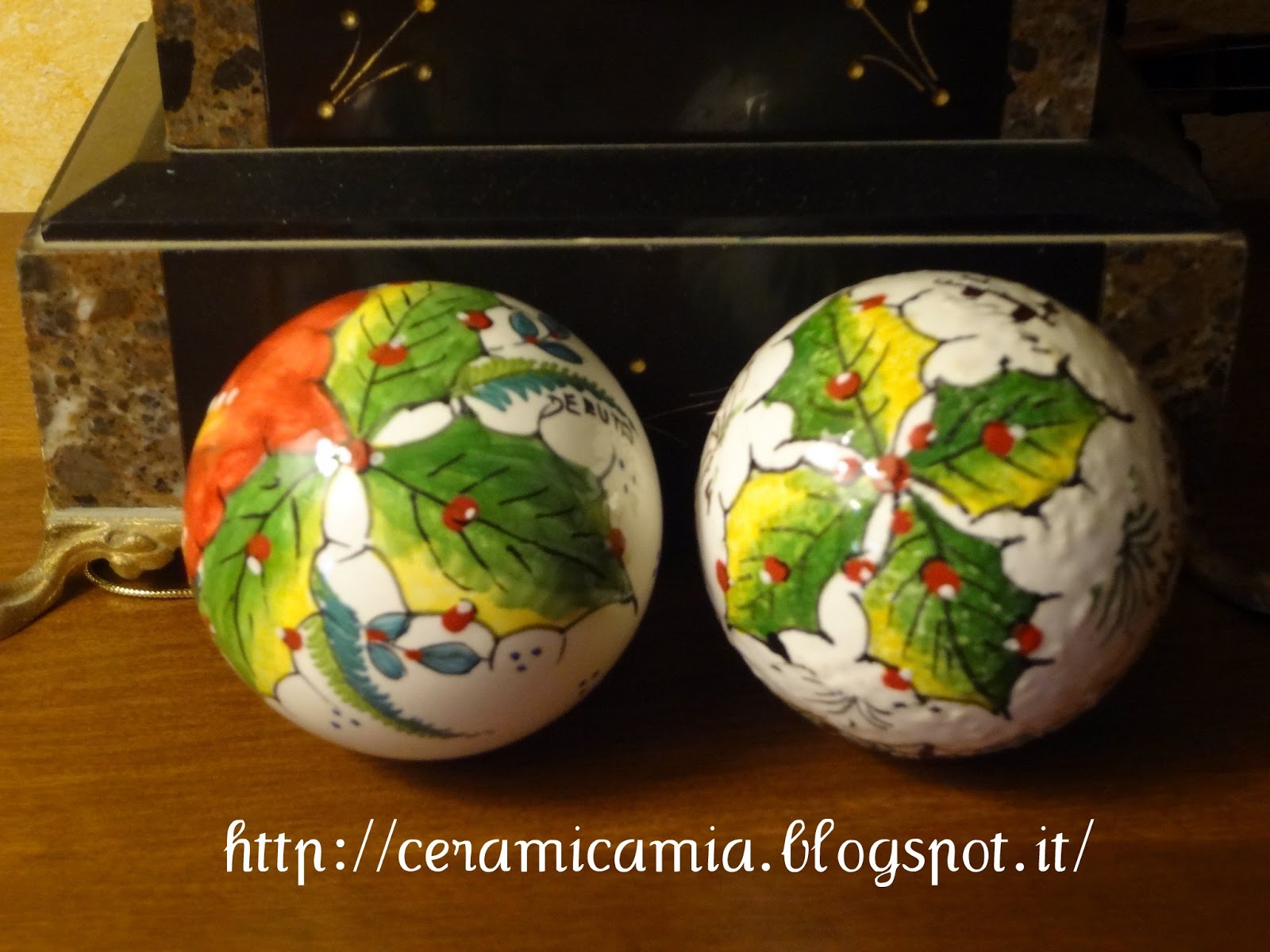 Ceramica che passione: Palle di ceramica dipinte per Natale