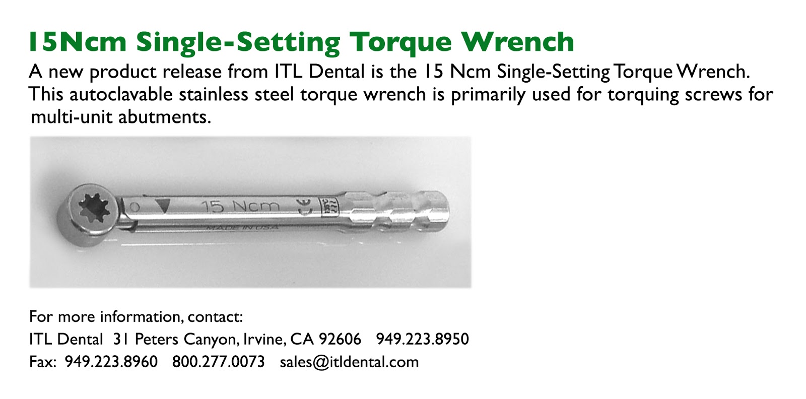 Torque wrench settings chart