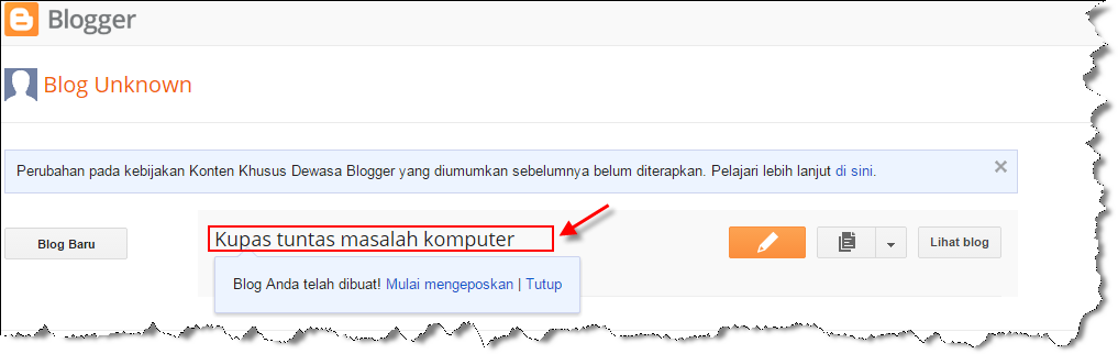 Cara Membuat blog Terbaru di Blogger untuk pemula Cara Membuat Blog Terbaru di Blogger : Lengkap