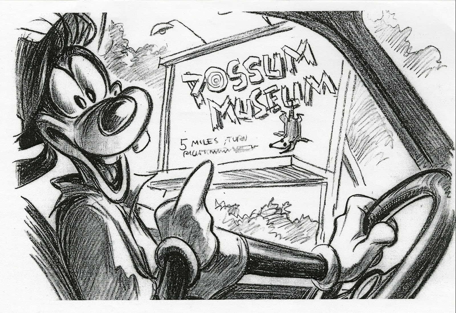 Flooby Nooby Story Art by Andy Gaskill for 'The Goofy Movie'