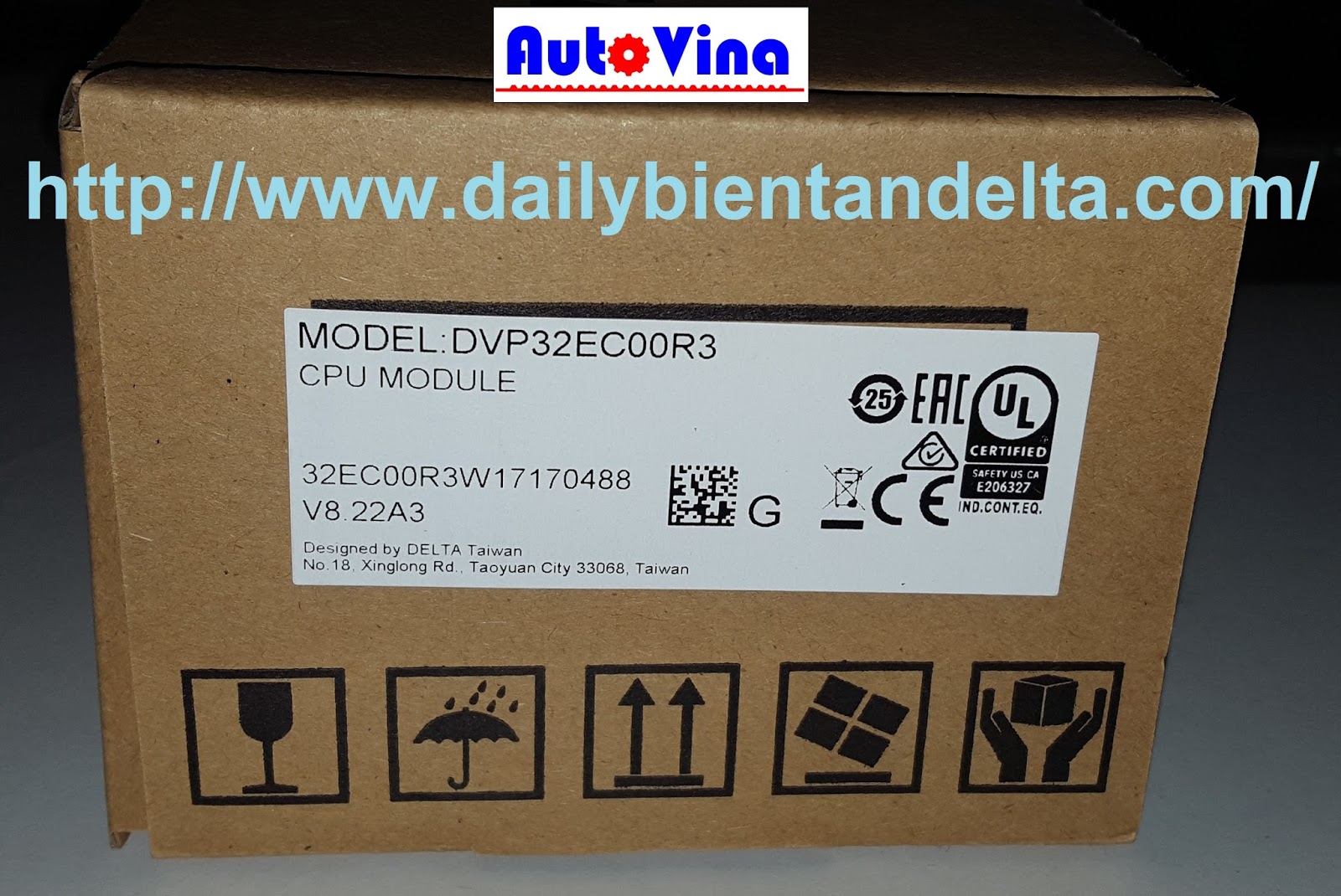 Vỏ hộp bộ điều khiển PLC Delta DVP32EC00R3 Công ty Auto Vina nhập khẩu và phân phối bộ điều khiển PLC Delta DVP32EC00R3