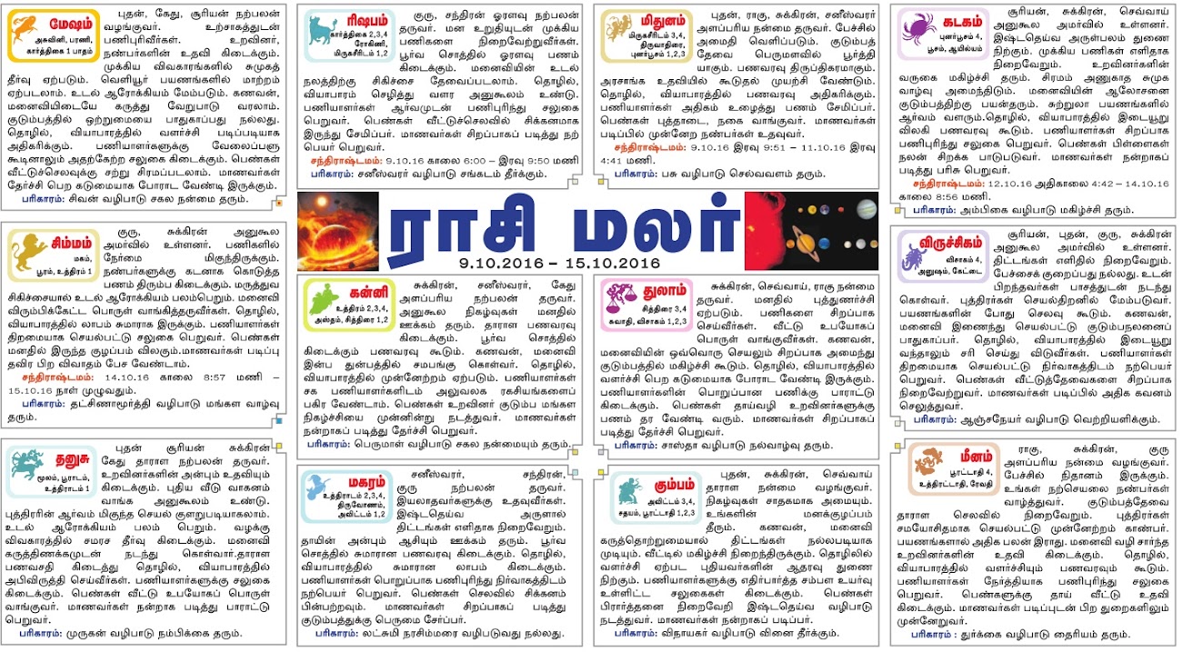 Featured image of post Dinamalar Rasi Palangal