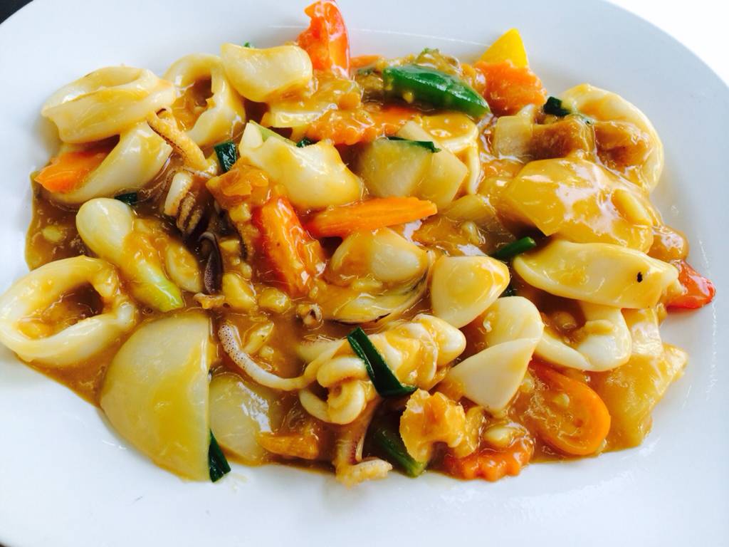 Thai Food Recipes STIRFRIED SQUID WITH SALTED EGG YOLK