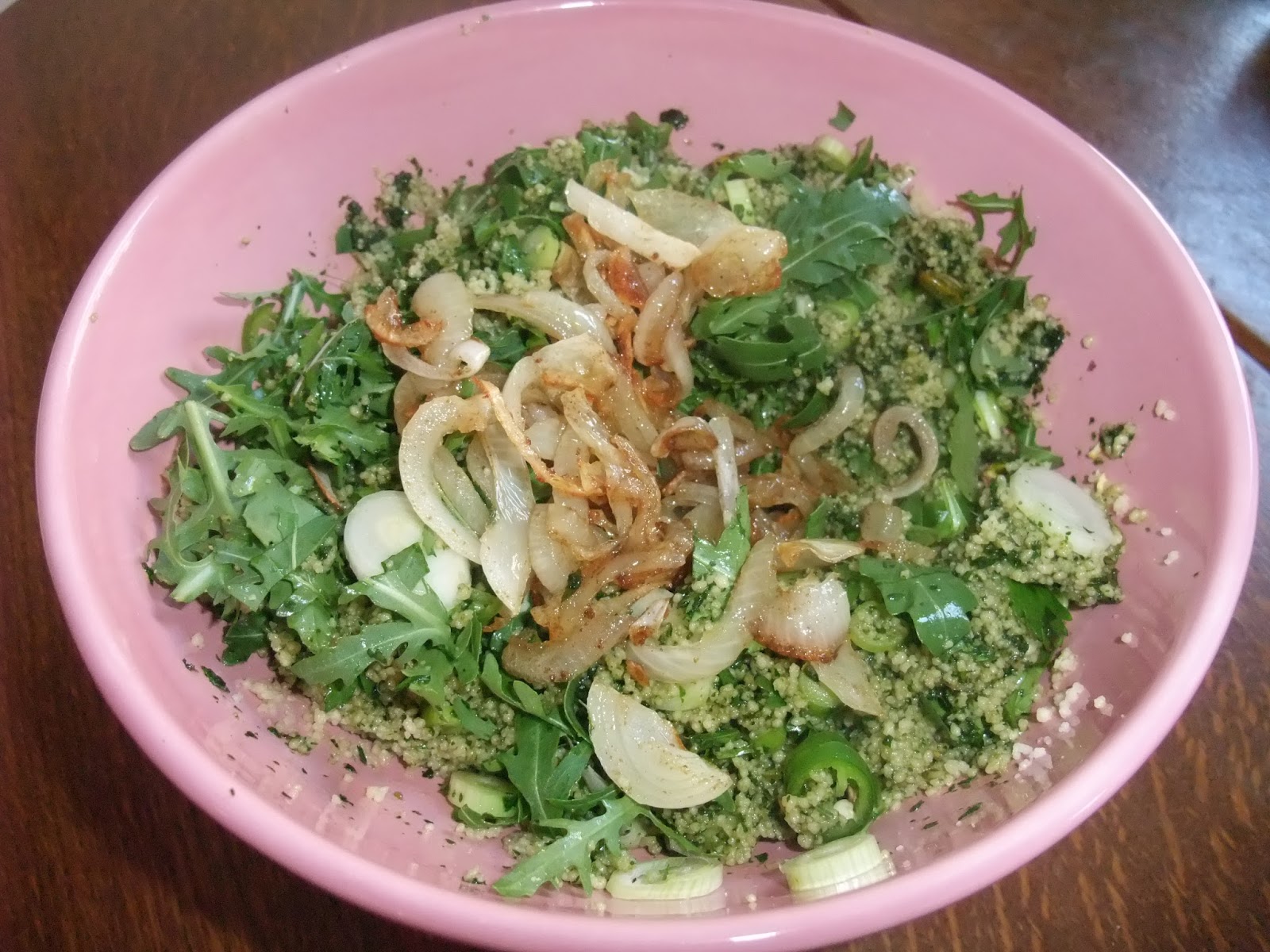 Koken zonder kennis Couscous met pistache noten, kruiden en rucola