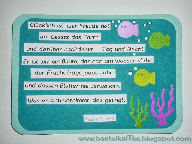 Bastelkaffee: Taufspruch