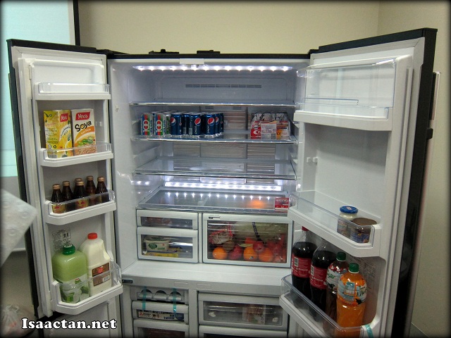 The large L4 Grande Refrigerator with it's unique french door design
