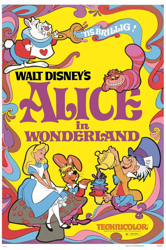 Buckle-Down Alices Encounters in Wonderland Disney Breakaway Plastic Clip Collar Narrow-Large 