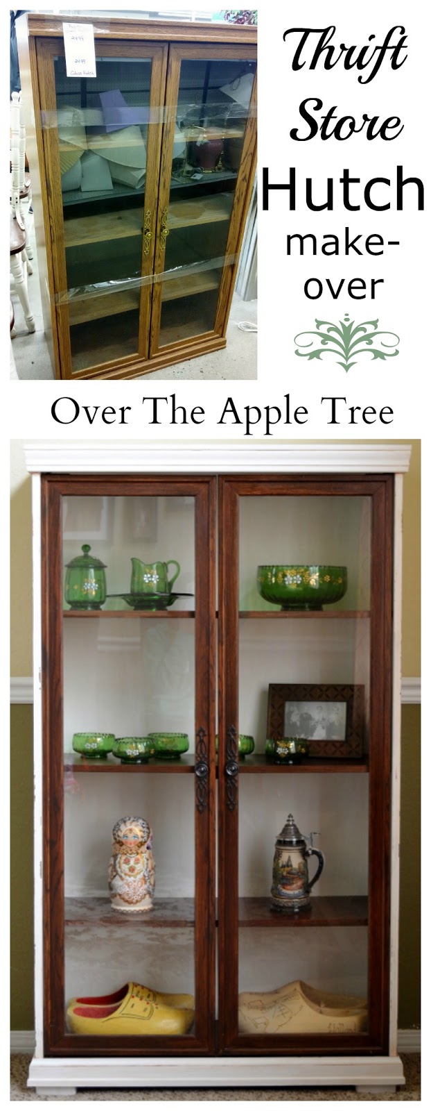 Over The Apple Tree Thrift Store Hutch Makeover