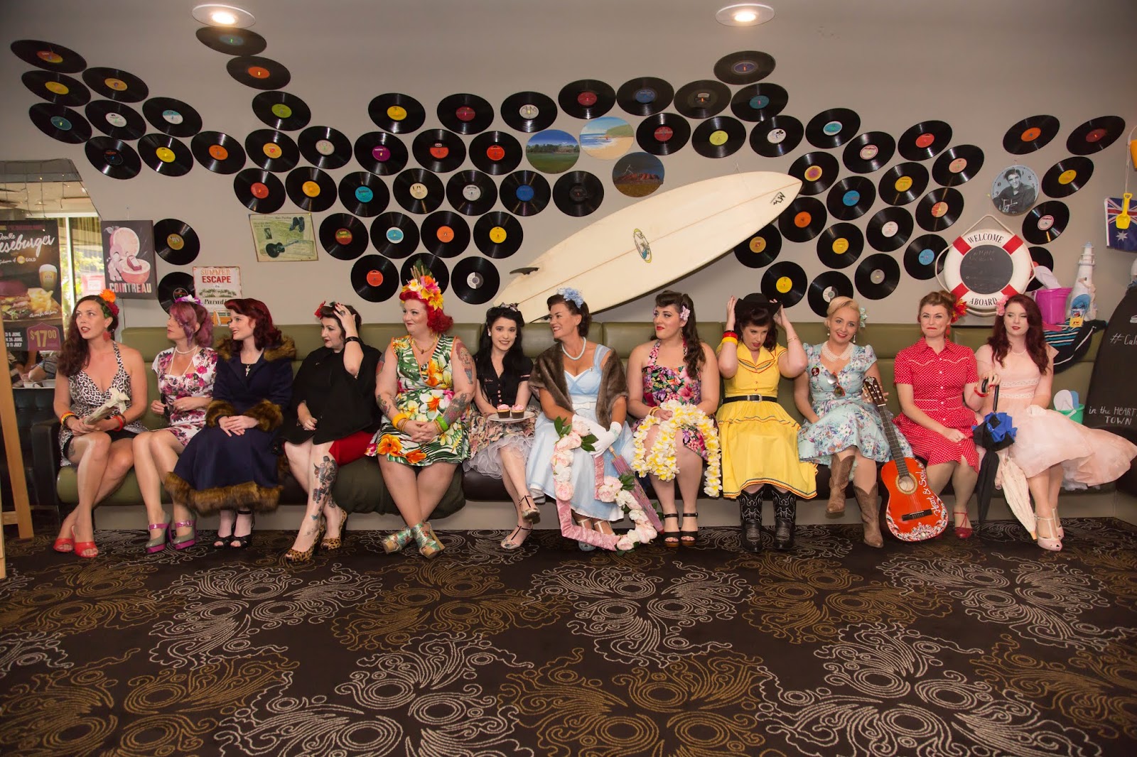 Pinups by the beach at Downunder Beachfest