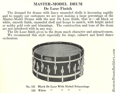 Geo B. Stone & Son Master-Model Drum, Catalog K - 1925