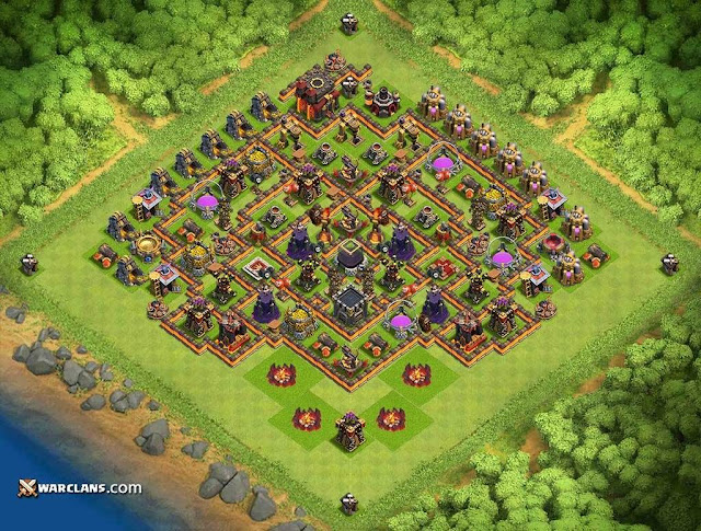 TH 10 DEFENSE Map for Clash of Clans 2015 - 2016.