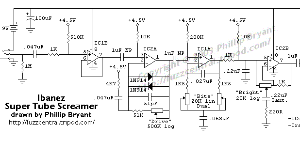 Tube screamer схема