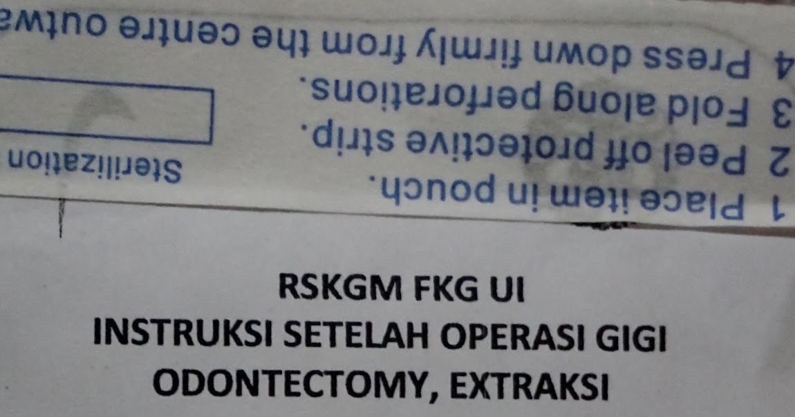 Instruksi Setelah Operasi Gigi
