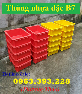 Linh, phụ kiện: Thùng nhựa đặc B7, hộp nhựa đặc cao cấp tại Hà Nội 1