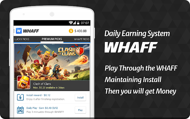   شرح تحميل تطبيق WHAFF Rewards للربح من الهواتف