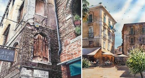 00-Igor-Dubovoy-A-Love-for-Travelling-and-Realistic-Watercolour-Paintings-www-designstack-co