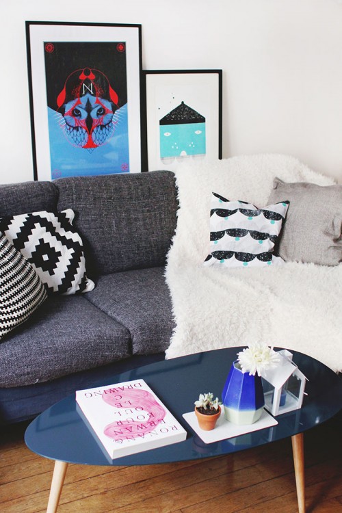 Salón nórdico ecléctico