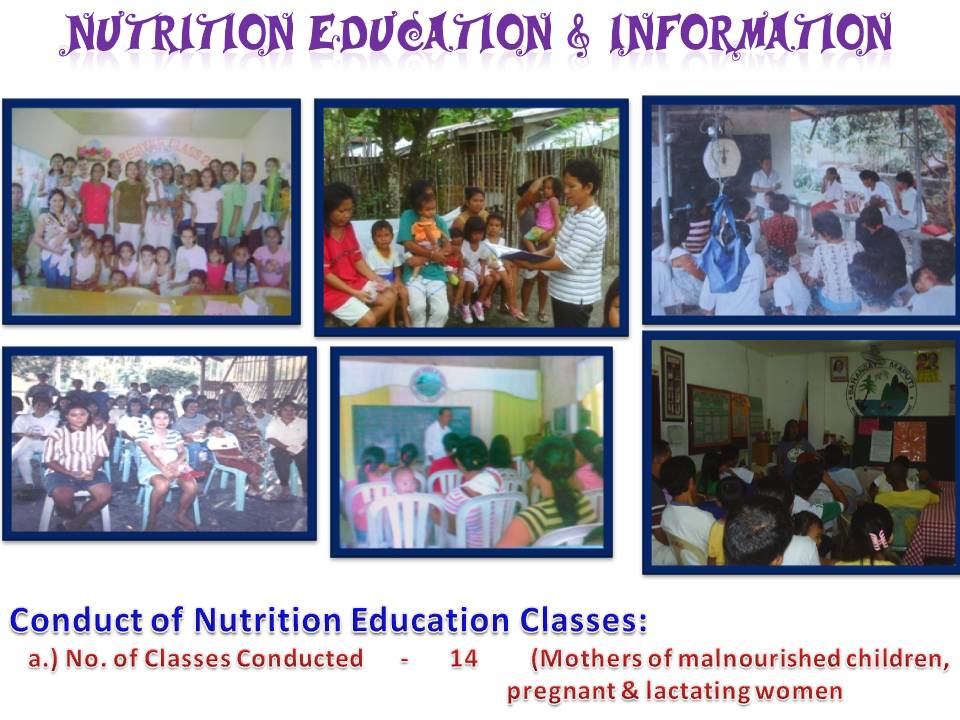 THE JOURNEY CONTINUES Nutrition Education and Information
