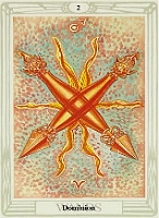 The Two of Wands - Thoth The Two of Wands - Thoth