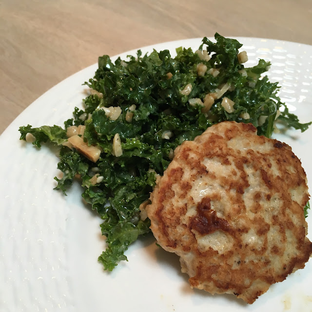 Imperfect Polish Weeknight Dinner Chicken Burgers & Lemony Kale Salad