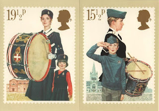 Girls Brigade and Boys Brigade stamp postcards