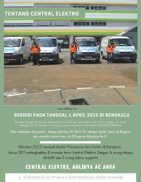 infografis mengenai sejarah singkat central elektro bengkulu