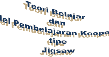 Teori Belajar Dan Model Pembelajaran Kooperatif Tipe Jigsaw Semangat Anak Negeri