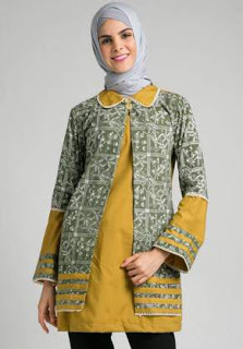Model Baju Kemeja Batik Kantor Wanita Berjilbab Terbaru Model Baju Kemeja Batik Kantor Wanita Berjilbab Terbaru