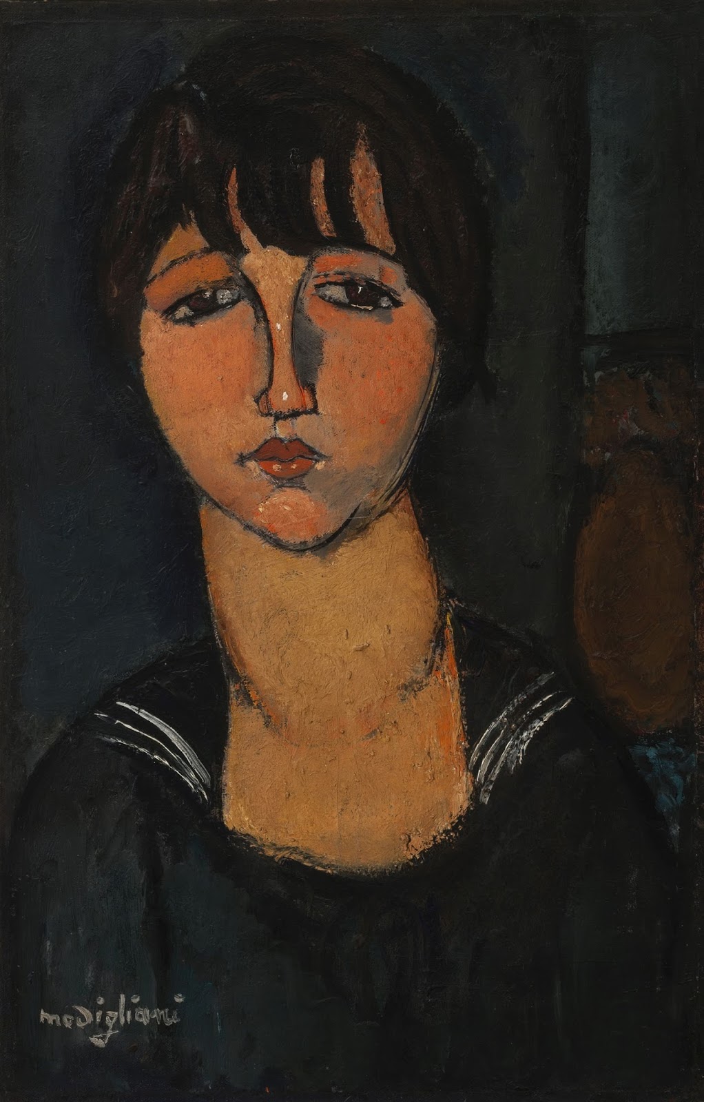 Fogli d'arte - ISSN 1974-4455: Una nuova opera alla Guggenheim. Arriva a Venezia «Ragazza con il bavero alla marinara» di Modigliani